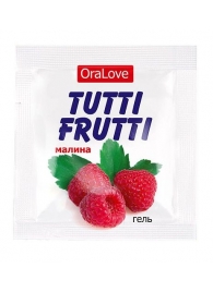 Пробник гель-смазки Tutti-frutti с малиновым вкусом - 4 гр. - Биоритм - купить с доставкой в Домодедово