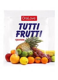 Пробник гель-смазки Tutti-frutti со вкусом тропических фруктов - 4 гр. - Биоритм - купить с доставкой в Домодедово