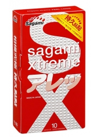 Утолщенные презервативы Sagami Xtreme Feel Long с точками - 10 шт. - Sagami - купить с доставкой в Домодедово