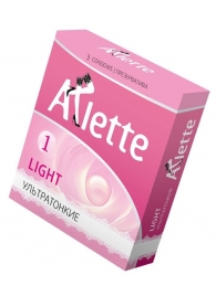 Ультратонкие презервативы Arlette Light - 3 шт. - Arlette - купить с доставкой в Домодедово