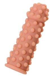 Телесная реалистичная насадка KOKOS Extreme Sleeve 02 с дополнительной стимуляцией - 12,7 см. - KOKOS - в Домодедово купить с доставкой