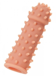 Телесная реалистичная насадка KOKOS Extreme Sleeve 03 с дополнительной стимуляцией - 12,7 см. - KOKOS - в Домодедово купить с доставкой