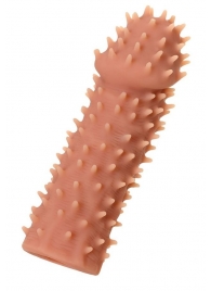 Телесная реалистичная насадка KOKOS Extreme Sleeve 07 с дополнительной стимуляцией - 12,7 см. - KOKOS - в Домодедово купить с доставкой