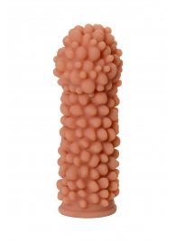 Телесная реалистичная насадка KOKOS Extreme Sleeve 08 с дополнительной стимуляцией - 12,7 см. - KOKOS - в Домодедово купить с доставкой