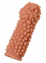 Телесная реалистичная насадка KOKOS Extreme Sleeve 08 с дополнительной стимуляцией - 12,7 см. - KOKOS - в Домодедово купить с доставкой