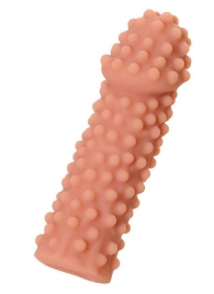 Телесная реалистичная насадка KOKOS Extreme Sleeve 10 с дополнительной стимуляцией - 14,7 см. - KOKOS - в Домодедово купить с доставкой