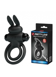 Черное эрекционное кольцо с вибростимуляцией клитора Vibrant Penis Ring III - Baile - в Домодедово купить с доставкой