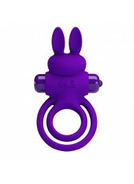Фиолетовое эрекционное кольцо с вибростимуляцией клитора Vibrant Penis Ring III - Baile - в Домодедово купить с доставкой