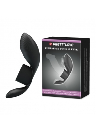 Черное кольцо на пенис с вибрацией Vibration Penis Sleeve - Baile - в Домодедово купить с доставкой