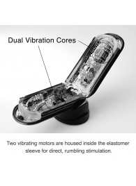 Черный мастурбатор Flip Zero с вибрацией - Tenga - в Домодедово купить с доставкой