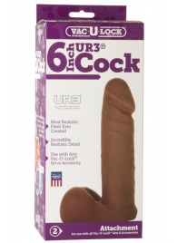 Насадка-мулат для трусиков Vac-U-Lock 6  ULTRASKYN Cock - 17,3 см. - Doc Johnson - купить с доставкой в Домодедово