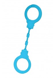 Голубые силиконовые наручники A-Toys без ключа - A-toys - купить с доставкой в Домодедово
