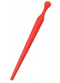 Красный силиконовый уретральный плаг - 10 см. - ToyFa - купить с доставкой в Домодедово