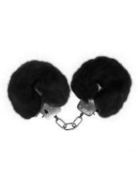 Черные меховые наручники Love с ключиками - Baile - купить с доставкой в Домодедово