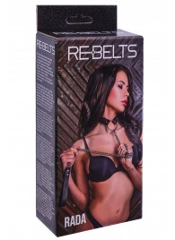 Черный поводок и чокер с кольцом Rada - Rebelts - купить с доставкой в Домодедово