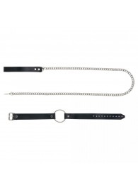 Черный поводок и чокер с кольцом Rada - Rebelts - купить с доставкой в Домодедово