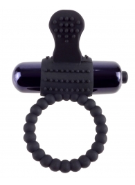 Черное эрекционное виброкольцо Vibrating Silicone Super Ring - Pipedream - в Домодедово купить с доставкой