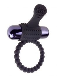 Черное эрекционное виброкольцо Vibrating Silicone Super Ring - Pipedream - в Домодедово купить с доставкой