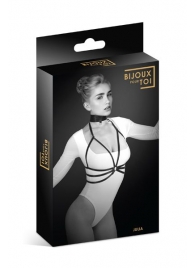 Черная упряжь на грудь Julia - Bijoux Pour Toi - купить с доставкой в Домодедово