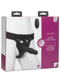 Черный полый вибрострапон Body Extensions BE Aroused - 17,78 см. - Doc Johnson - купить с доставкой в Домодедово