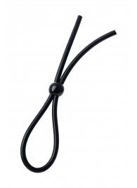 Черное лассо на пенис с одной бусиной - A-toys - в Домодедово купить с доставкой