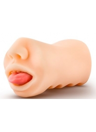 Телесный мастурбатор-ротик с язычком Oral Anne - Blush Novelties - в Домодедово купить с доставкой