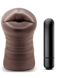 Коричневый мастурбатор-ротик Heather - Blush Novelties - в Домодедово купить с доставкой