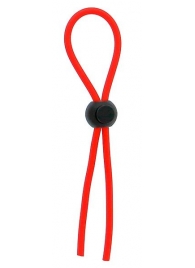 Красное эрекционное лассо с одной бусиной-утяжкой STRETCHY THIN LASSO - Dream Toys - в Домодедово купить с доставкой