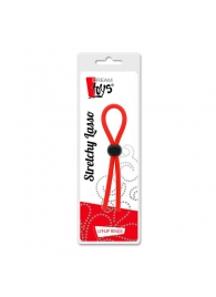 Красное эрекционное лассо с одной бусинкой-утяжкой STRETCHY THICK LASSO - Dream Toys - в Домодедово купить с доставкой