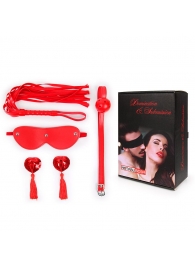 Пикантный набор БДСМ из 4 предметов в красном цвете - Notabu - купить с доставкой в Домодедово