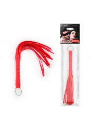 Красная плеть с рукоятью в оплетке - 28 см. - Notabu - купить с доставкой в Домодедово