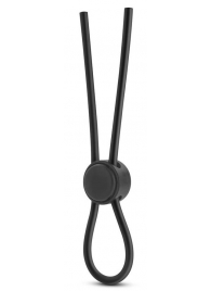Черное силиконовое лассо на пенис SILICONE LOOP COCK RING - Blush Novelties - в Домодедово купить с доставкой