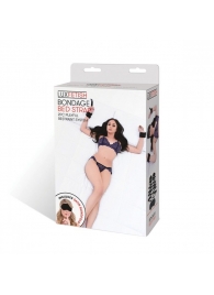 Чёрные манжеты для фиксации на кровати Bondage Bed Strap - Lux Fetish - купить с доставкой в Домодедово