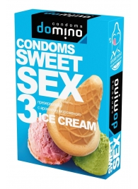 Презервативы для орального секса DOMINO Sweet Sex с ароматом мороженого - 3 шт. - Domino - купить с доставкой в Домодедово