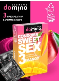 Презервативы для орального секса DOMINO Sweet Sex с ароматом манго - 3 шт. - Domino - купить с доставкой в Домодедово
