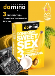 Презервативы для орального секса DOMINO Sweet Sex с ароматом тропических фруктов - 3 шт. - Domino - купить с доставкой в Домодедово