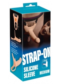 Силиконовый полый страпон на ремнях Silicone Strap-on - 16 см. - Orion - купить с доставкой в Домодедово