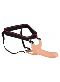 Силиконовый полый страпон на ремнях Silicone Strap-on - 16 см. - Orion - купить с доставкой в Домодедово