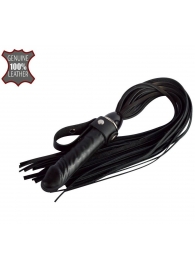 Черная плеть  Ковбой  с ручкой-фаллосом - 55 см. - Sitabella - купить с доставкой в Домодедово