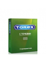 Текстурированные презервативы Torex  С точками  - 3 шт. - Torex - купить с доставкой в Домодедово
