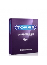 Презервативы Torex  Ультратонкие  - 3 шт. - Torex - купить с доставкой в Домодедово