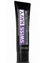 Возбуждающий гель-лубрикант на водной основе Sensual Arousal Lubricant - 10 мл. - Swiss navy - купить с доставкой в Домодедово