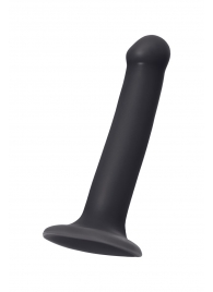 Черный фаллос на присоске Silicone Bendable Dildo M - 18 см. - Strap-on-me - купить с доставкой в Домодедово