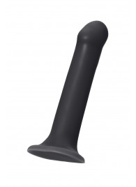 Черный фаллос на присоске Silicone Bendable Dildo L - 19 см. - Strap-on-me - купить с доставкой в Домодедово
