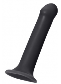 Черный фаллос на присоске Silicone Bendable Dildo XL - 20 см. - Strap-on-me - купить с доставкой в Домодедово