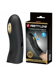 Черная вибронасадка на палец с электростимуляцией Marico - Baile - купить с доставкой в Домодедово