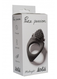 Черное эрекционное виброкольцо Pure Passion Midnight - Lola Games - в Домодедово купить с доставкой