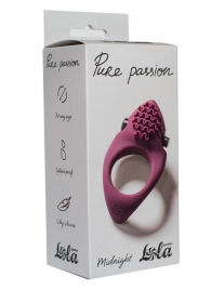 Бордовое эрекционное виброкольцо Pure Passion Midnight - Lola Games - в Домодедово купить с доставкой