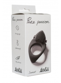 Черное эрекционное виброкольцо Pure Passion Sunset - Lola Games - в Домодедово купить с доставкой