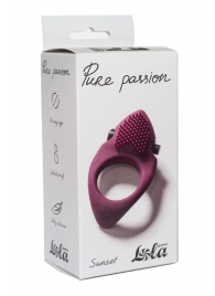 Бордовое эрекционное виброкольцо Pure Passion Sunset - Lola Games - в Домодедово купить с доставкой